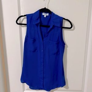 3 Express sleeveless - portfino shirts. qty 3 all size small. red/white/blue